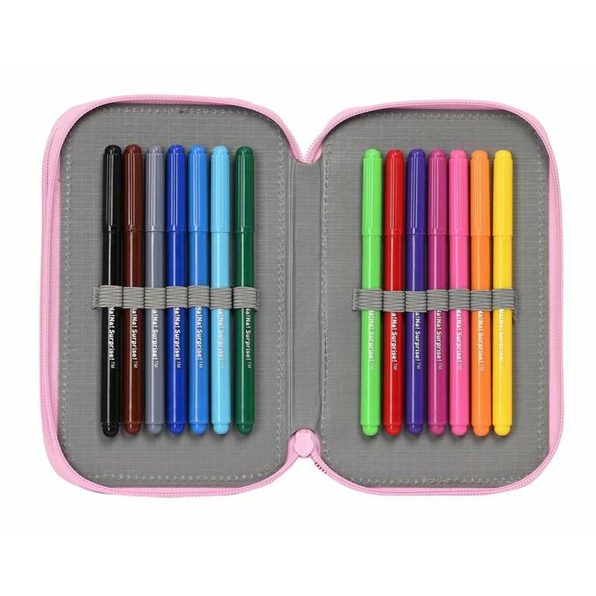 Dubbele etui Na!Na!Na! Surprise Sparkles Licht Roze 12,5 x 19,5 x 4 cm-Topper Trend