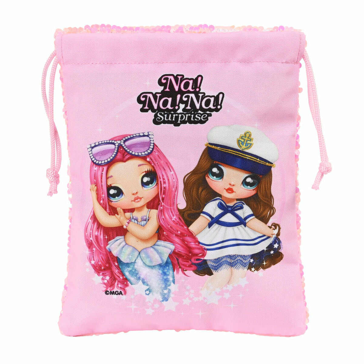 Rugtas met Koordjes Na!Na!Na! Surprise Sparkles Licht Roze 20 x 25 cm-Topper Trend