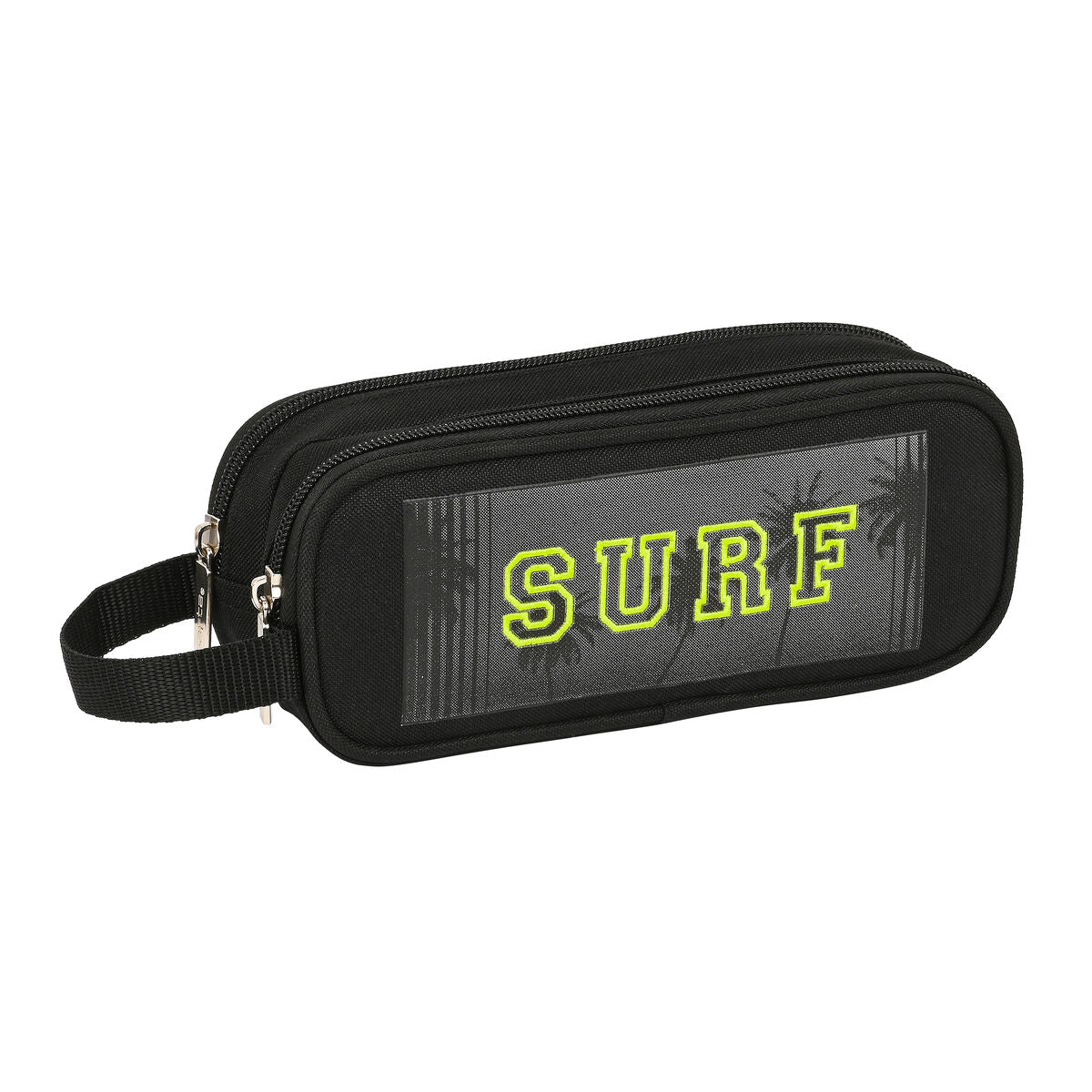 Pennenetui met 2 vakken Safta Surf Zwart 21 x 8 x 6 cm-Topper Trend