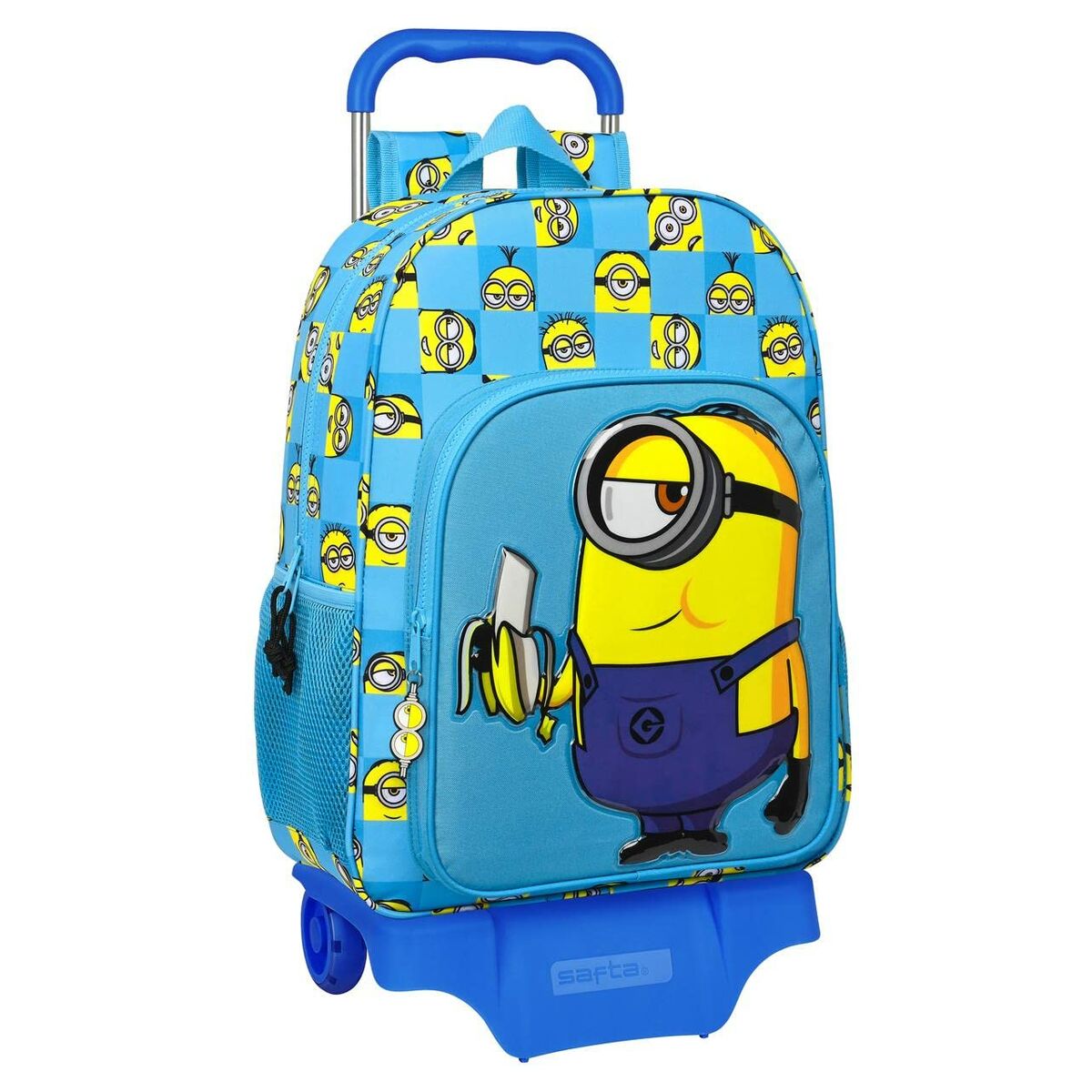Schoolrugzak met Wielen Minions Minionstatic Blauw 33 x 42 x 14 cm-Topper Trend