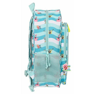 Schoolrugzak Spongebob Stay positive Blauw Wit-Topper Trend