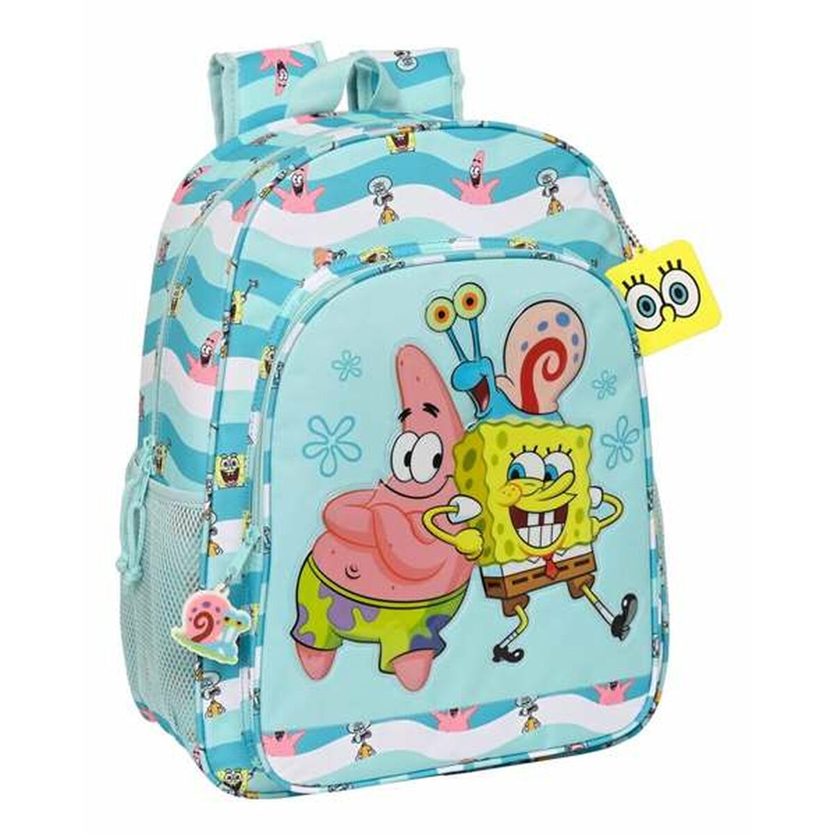 Schoolrugzak Spongebob Stay positive Blauw Wit-Topper Trend