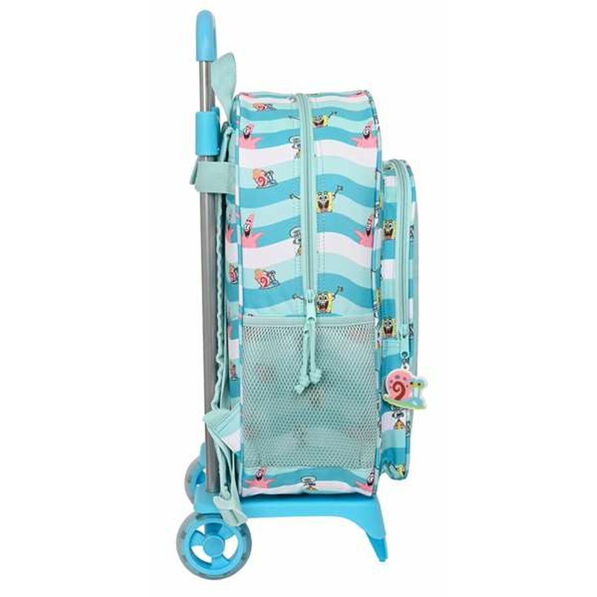 Schoolrugzak met Wielen Spongebob Stay positive Blauw Wit 33 x 42 x 14 cm-Topper Trend