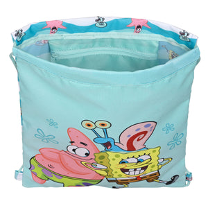 Rugtas met Koordjes Spongebob Stay positive Blauw 26 x 34 x 1 cm-Topper Trend
