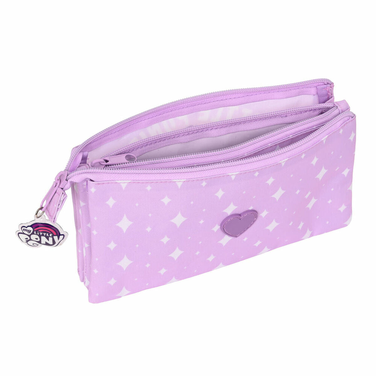 Pennenetui met 3 vakken My Little Pony Lila 22 x 12 x 3 cm-Topper Trend