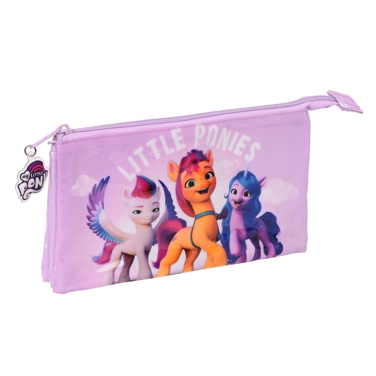 Pennenetui met 3 vakken My Little Pony Lila 22 x 12 x 3 cm-Topper Trend