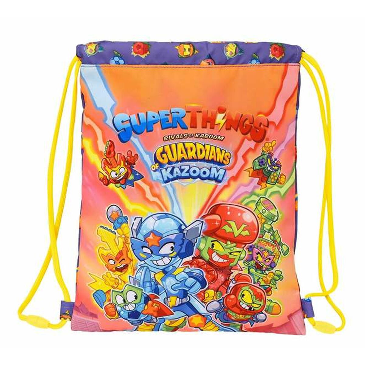 Rugtas met Koordjes SuperThings Guardians of Kazoom Paars 26 x 34 x 1 cm-Topper Trend