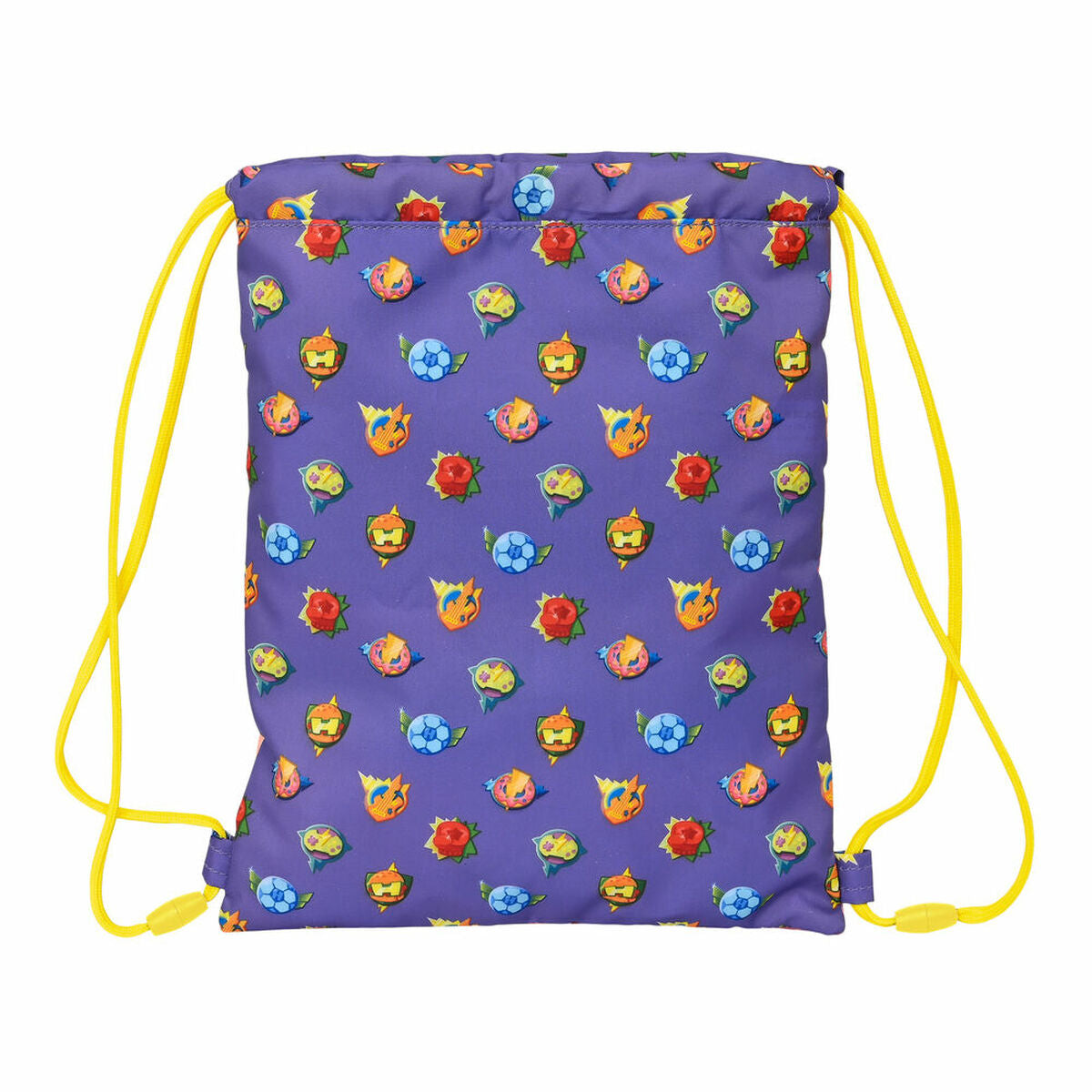 Rugtas met Koordjes SuperThings Guardians of Kazoom Geel Paars 26 x 34 x 1 cm-Topper Trend