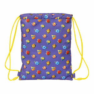 Rugtas met Koordjes SuperThings Guardians of Kazoom Geel Paars 26 x 34 x 1 cm-Topper Trend