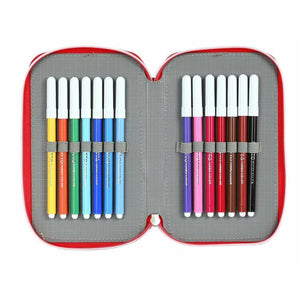 Dubbele etui Sevilla Fútbol Club Rood 12,5 x 19,5 x 4 cm-Topper Trend