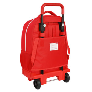 Schoolrugzak met Wielen Sevilla Fútbol Club Rood 33 X 45 X 22 cm-Topper Trend