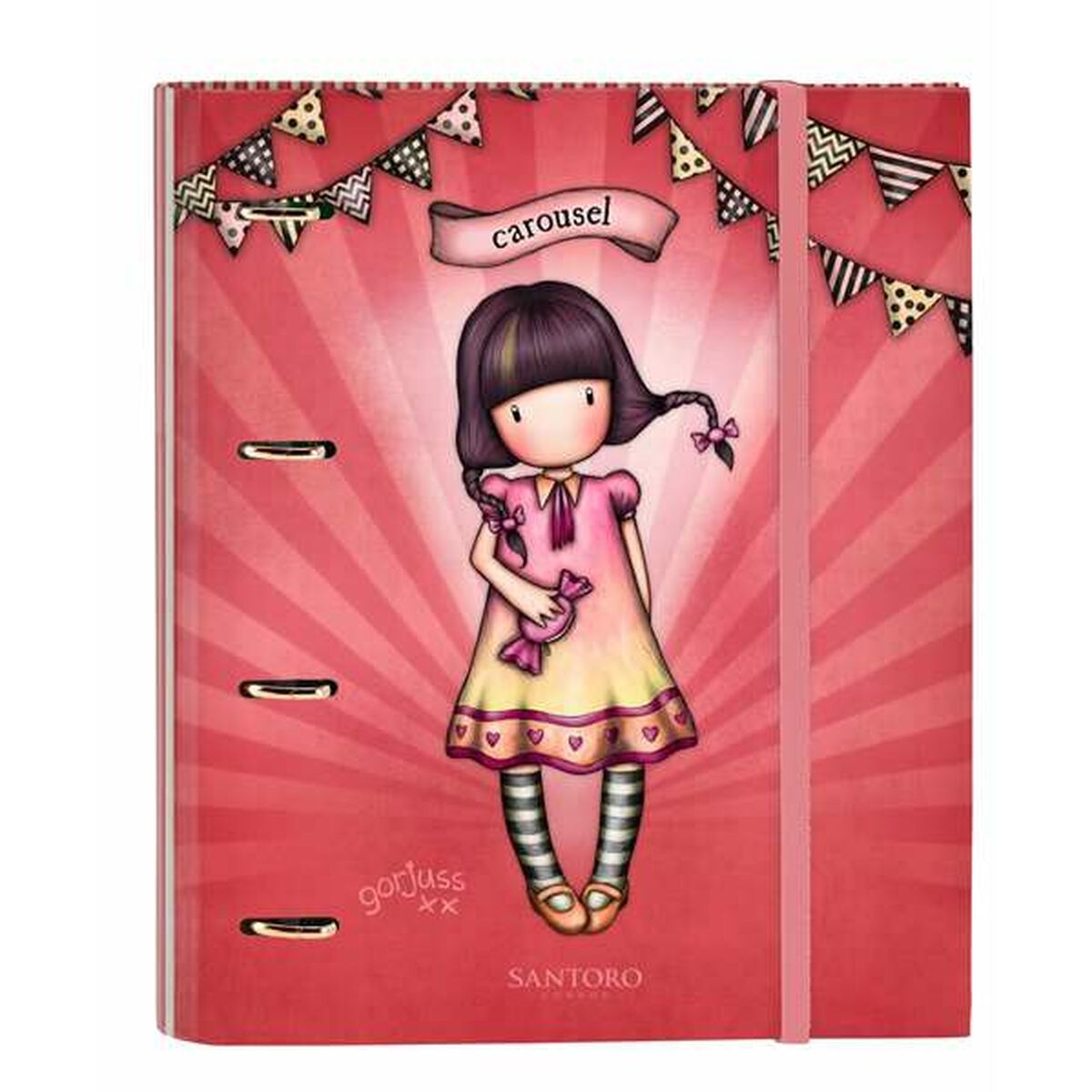 Ringmap Gorjuss Carousel Zalm 27 x 32 x 3,5 cm-Topper Trend