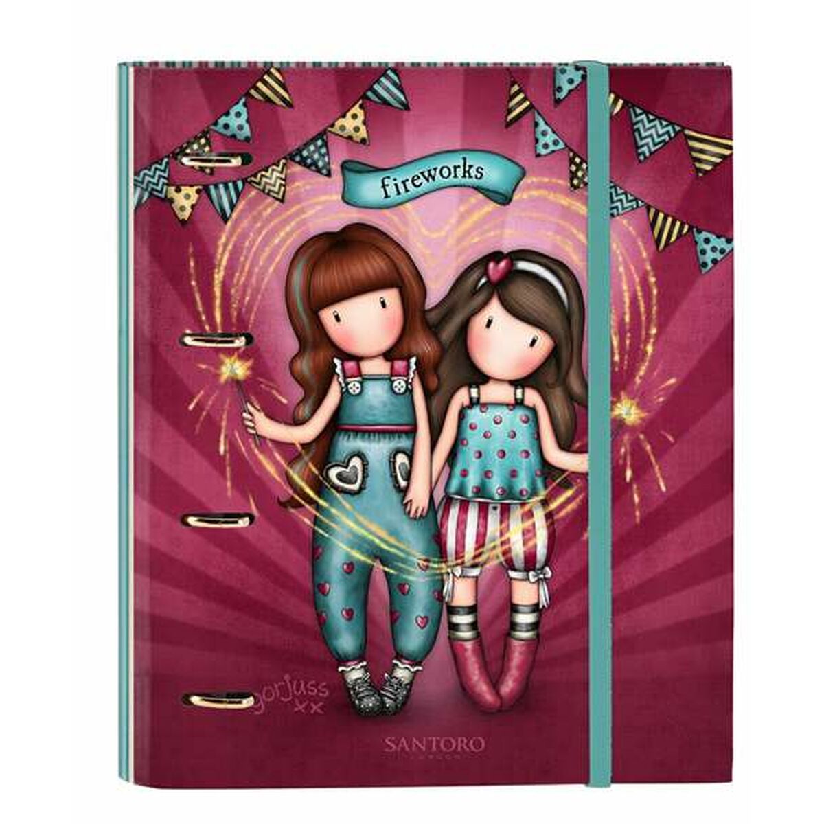 Ringmap Gorjuss Fireworks Kastanjebruin 27 x 32 x 3,5 cm-Topper Trend