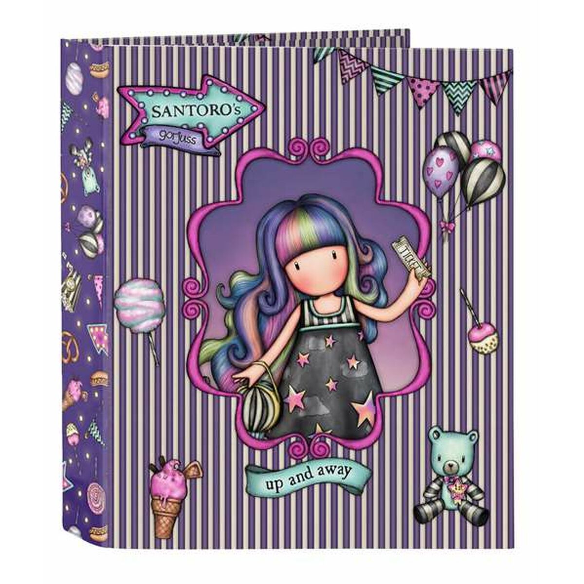 Ringmap Gorjuss Up And Away Paars 27 x 33 x 6 cm-Topper Trend