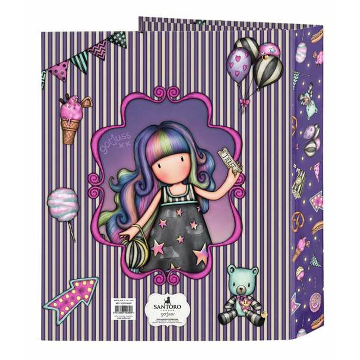 Ringmap Gorjuss Up And Away Paars 27 x 33 x 6 cm-Topper Trend