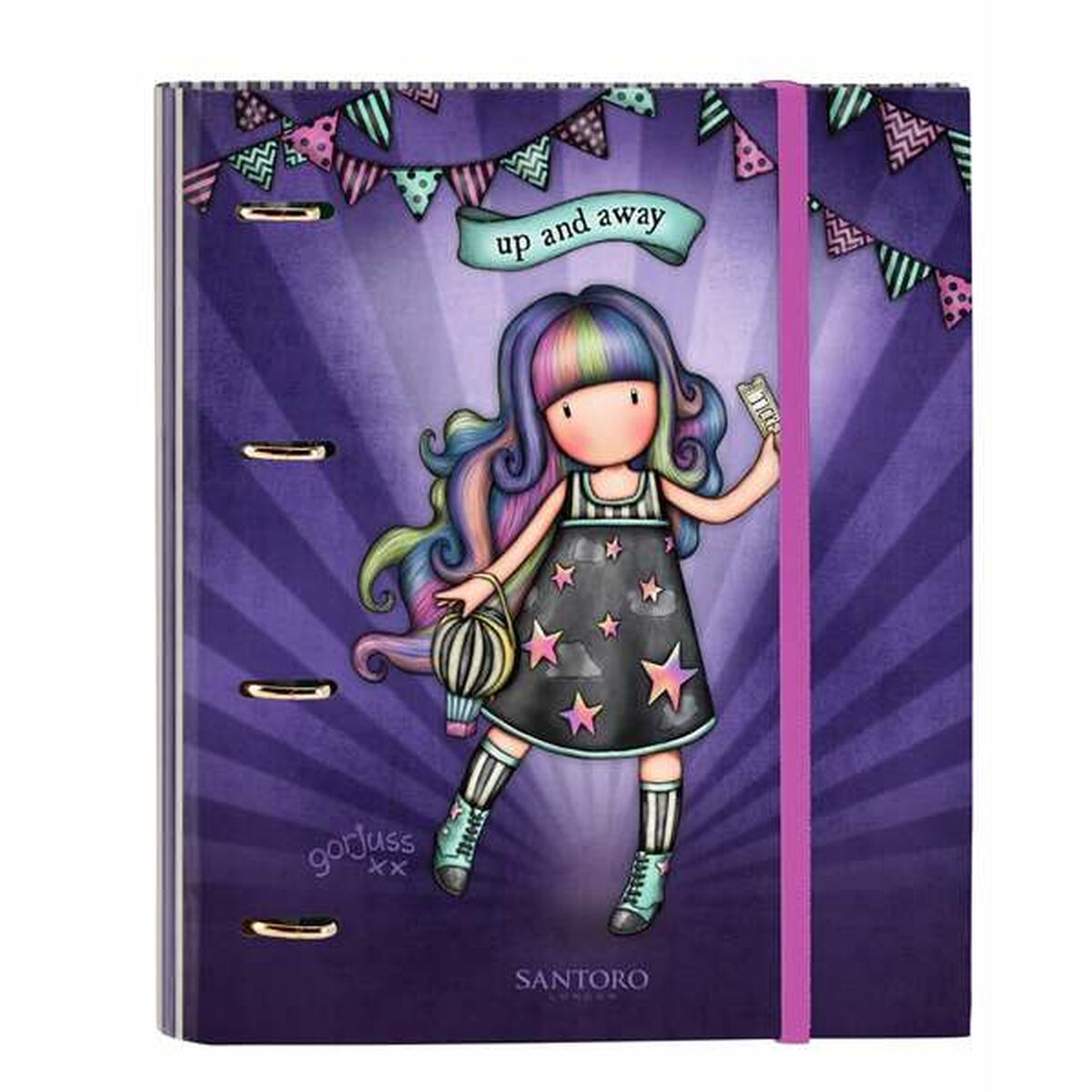 Ringmap Gorjuss Up And Away Paars 27 x 32 x 3,5 cm-Topper Trend