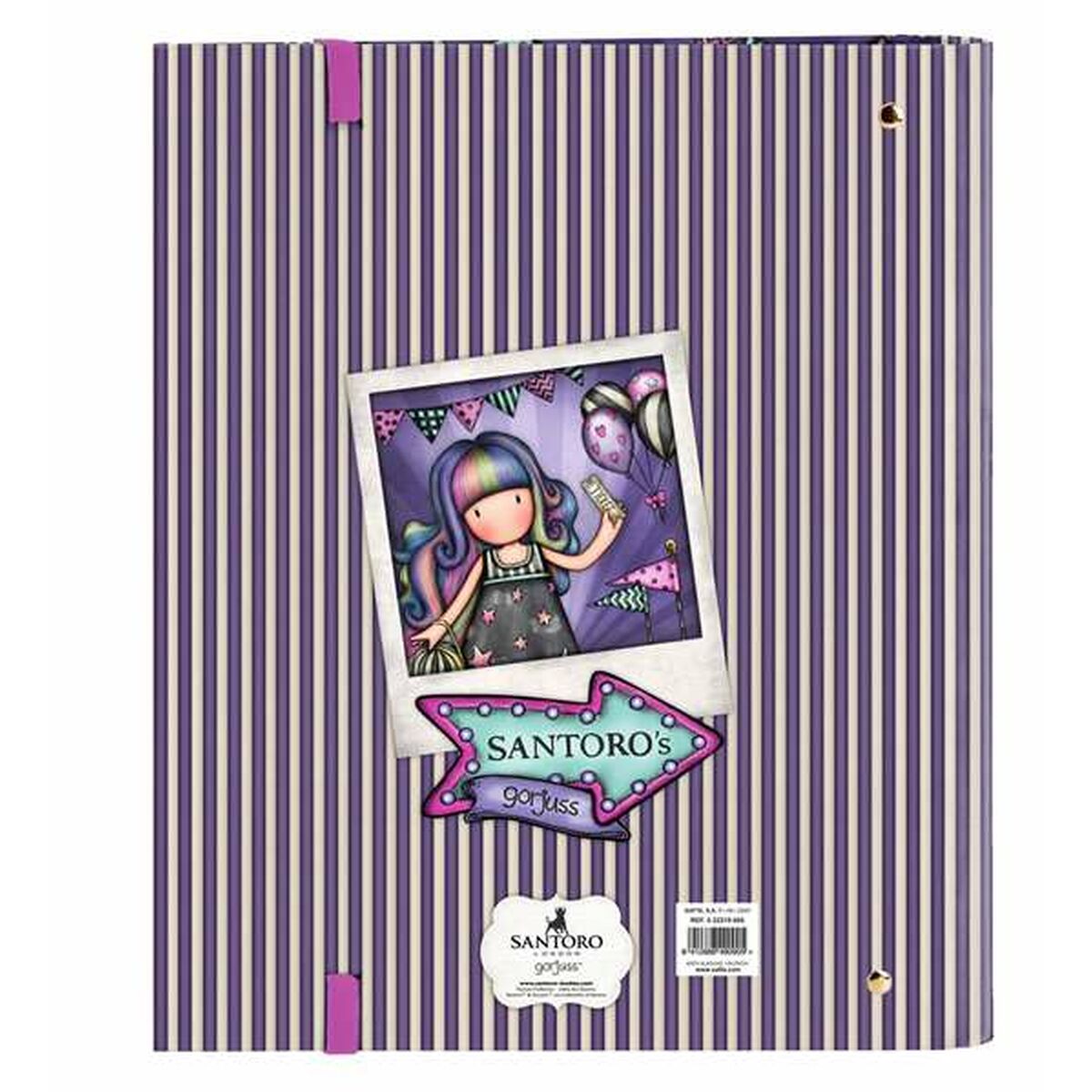 Ringmap Gorjuss Up And Away Paars 27 x 32 x 3,5 cm-Topper Trend