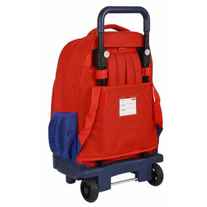 Schoolrugzak met Wielen Atlético Madrid Rood Marineblauw 33 x 45 x 22 cm-Topper Trend
