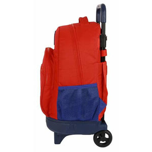 Schoolrugzak met Wielen Atlético Madrid Rood Marineblauw 33 x 45 x 22 cm-Topper Trend