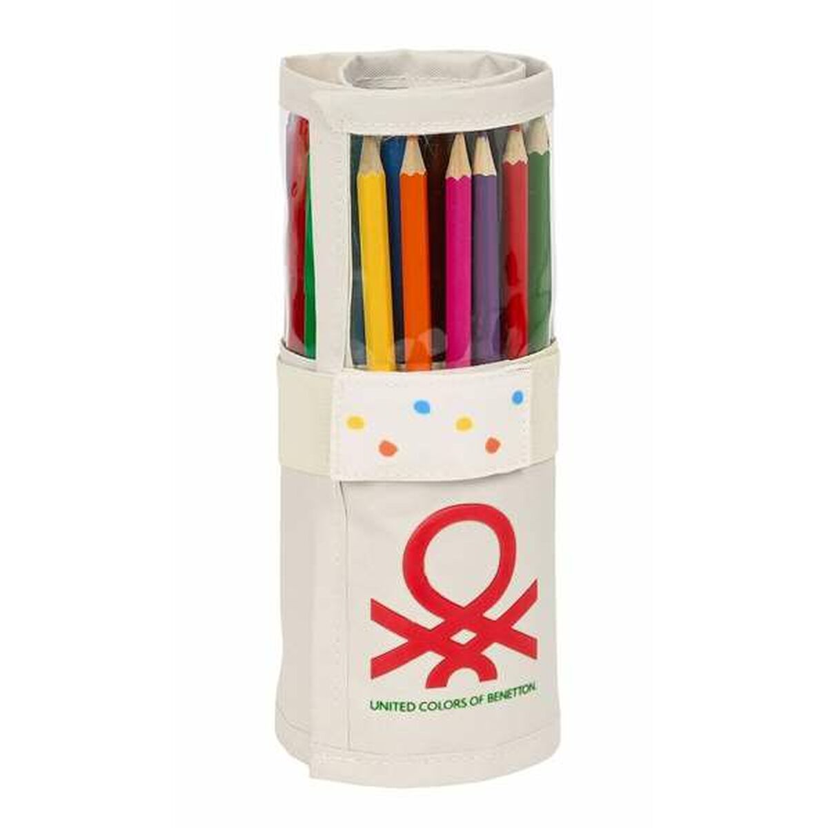 Pennenzak Benetton Topitos Wit Natuurlijk 20 x 7 cm Muis-Topper Trend