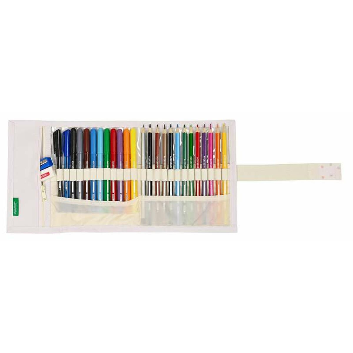 Pennenzak Benetton Topitos Wit Natuurlijk 20 x 7 cm Muis-Topper Trend