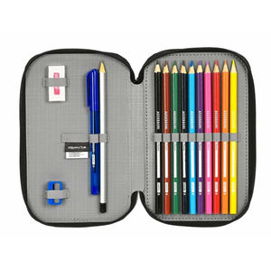 Dubbele etui El Niño Tarifa Zwart 12,5 x 19,5 x 4 cm-Topper Trend