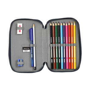 Dubbele etui Bahía Bahia Blauw 12,5 x 19,5 x 4 cm-Topper Trend