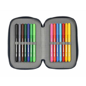 Dubbele etui Bahía Bahia Blauw 12,5 x 19,5 x 4 cm-Topper Trend