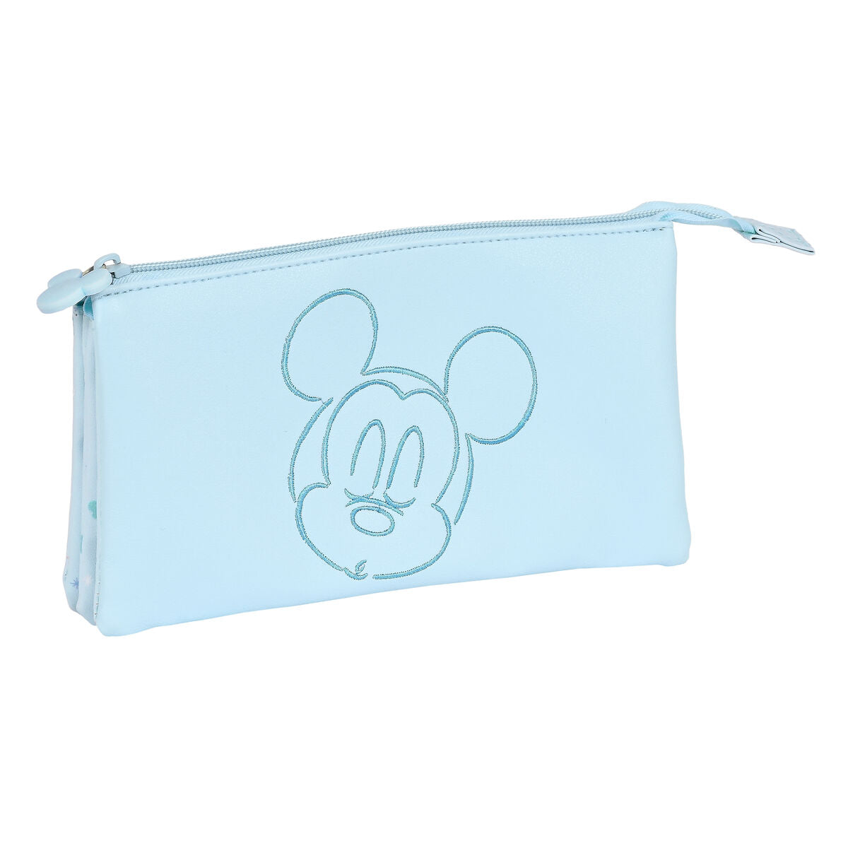 Pennenetui met 3 vakken Mickey Mouse Licht Blauw 22 x 12 x 3 cm-Topper Trend