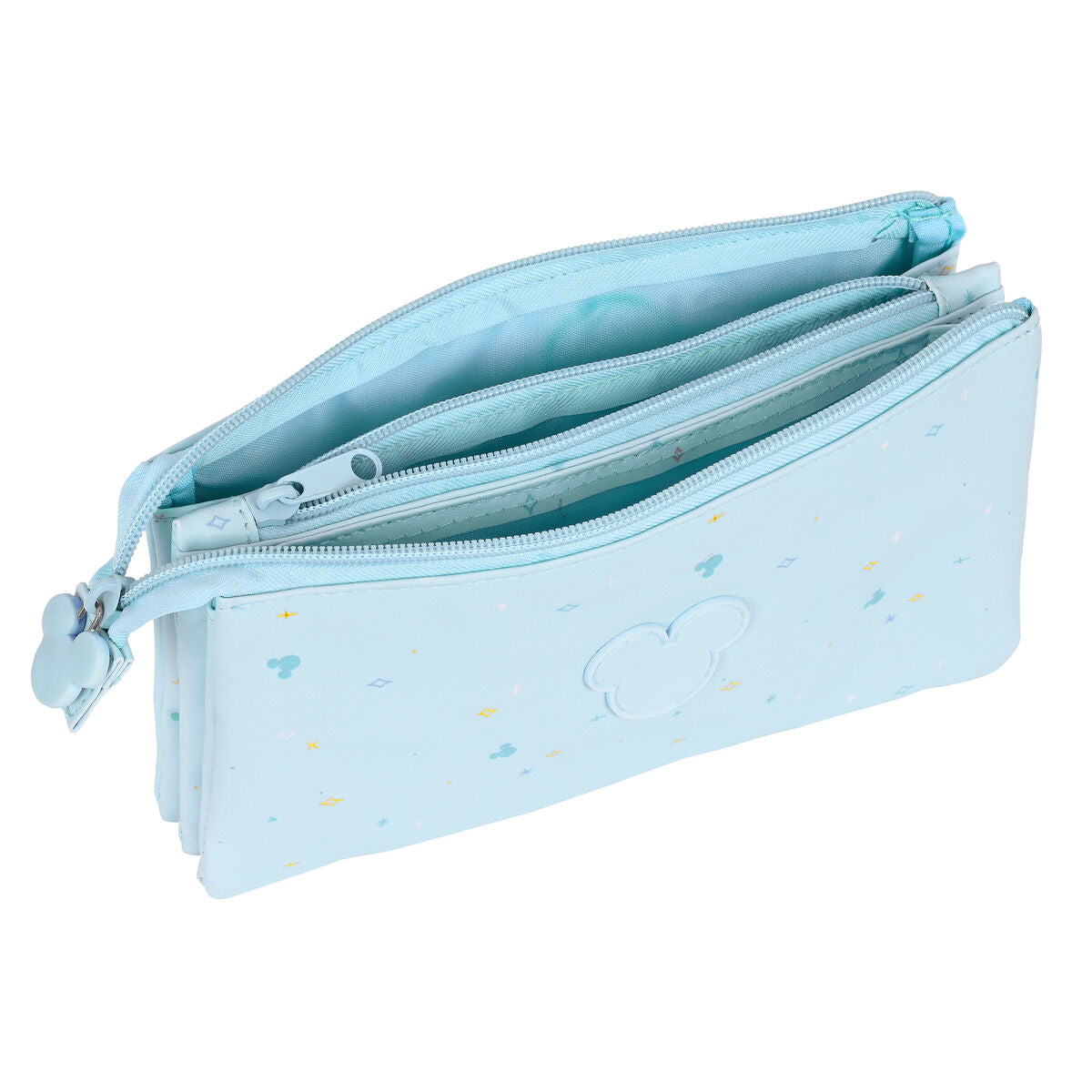 Pennenetui met 3 vakken Mickey Mouse Licht Blauw 22 x 12 x 3 cm-Topper Trend