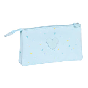 Pennenetui met 3 vakken Mickey Mouse Licht Blauw 22 x 12 x 3 cm-Topper Trend