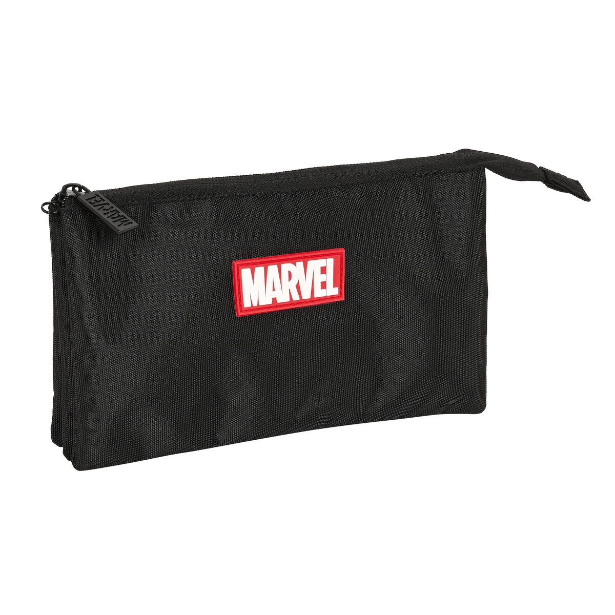 Pennenetui met 3 vakken Marvel Zwart 22 x 12 x 3 cm-Topper Trend