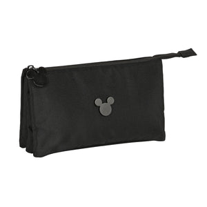 Pennenetui met 3 vakken Mickey Mouse Zwart 22 x 12 x 3 cm-Topper Trend