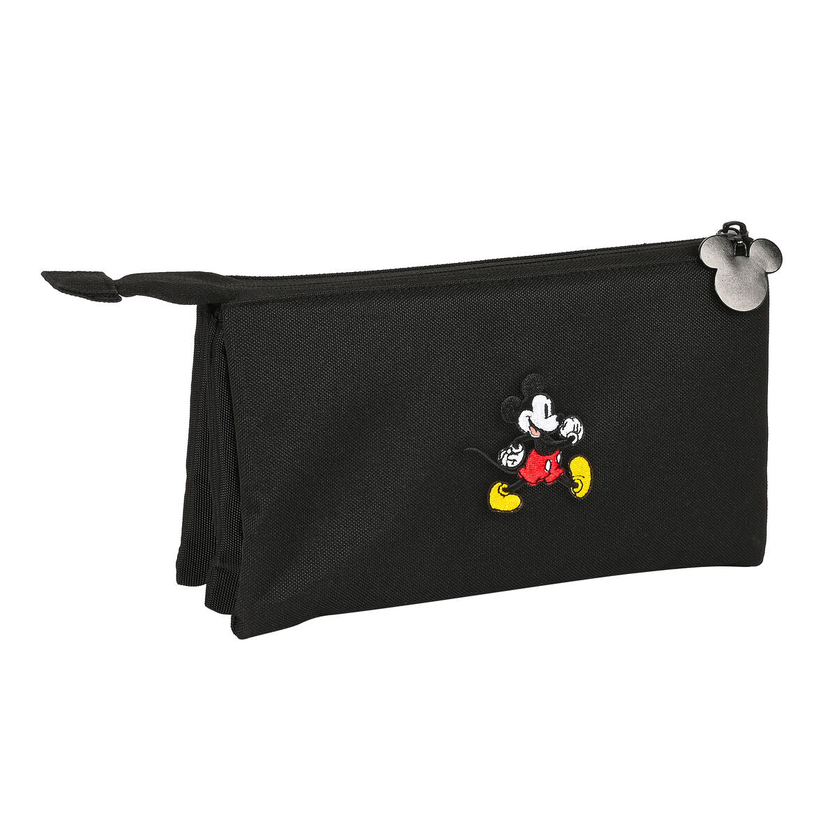 Pennenetui met 3 vakken Mickey Mouse Zwart 22 x 12 x 3 cm-Topper Trend