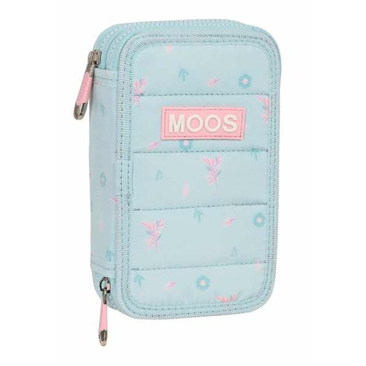 Dubbele etui Moos Garden Turkoois 12,5 x 19,5 x 4 cm-Topper Trend