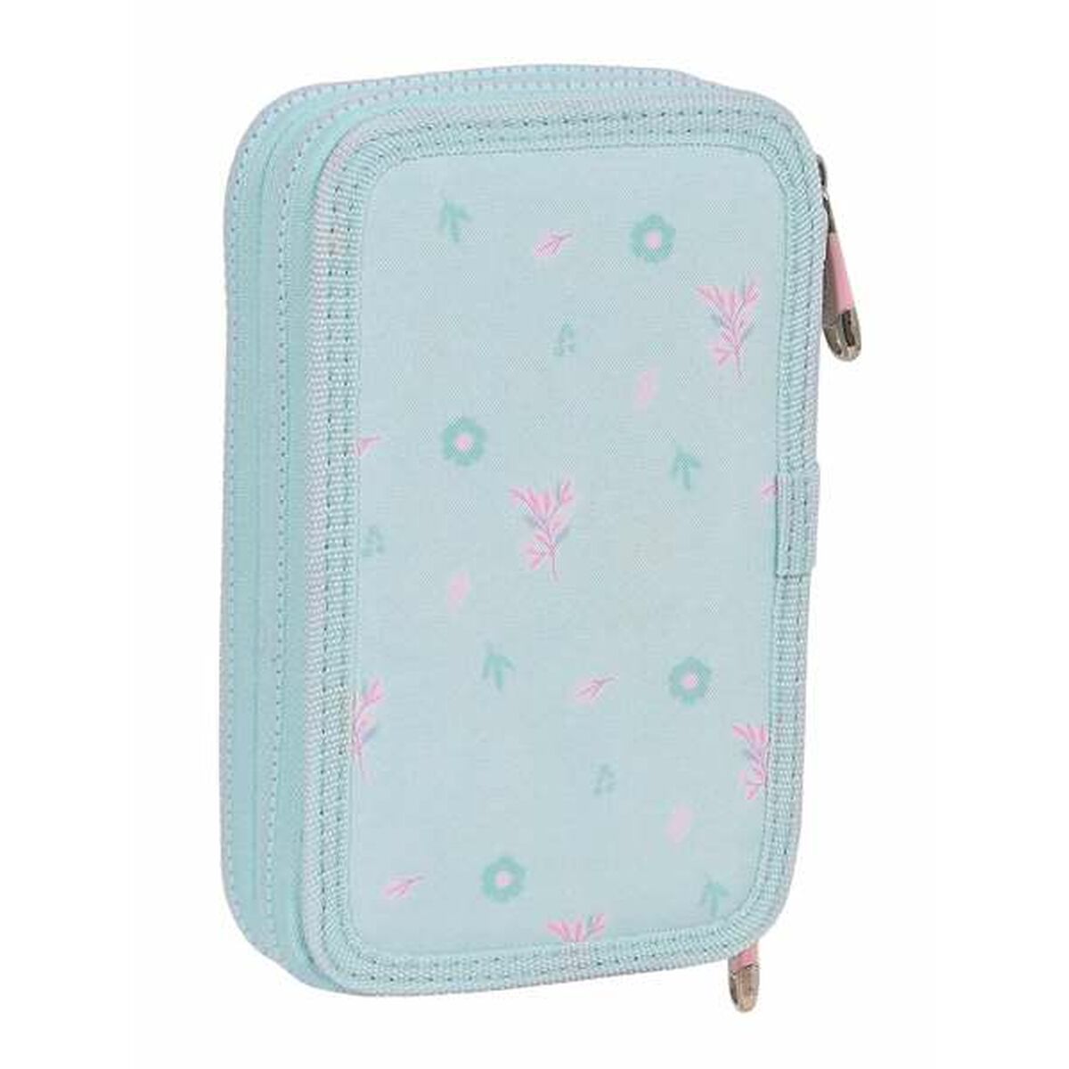 Dubbele etui Moos Garden Turkoois 12,5 x 19,5 x 4 cm-Topper Trend