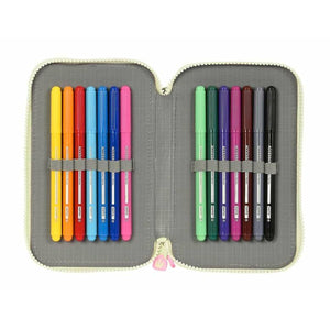 Dubbele etui Glowlab Kids Magic Flow Beige 12,5 x 19,5 x 4 cm-Topper Trend