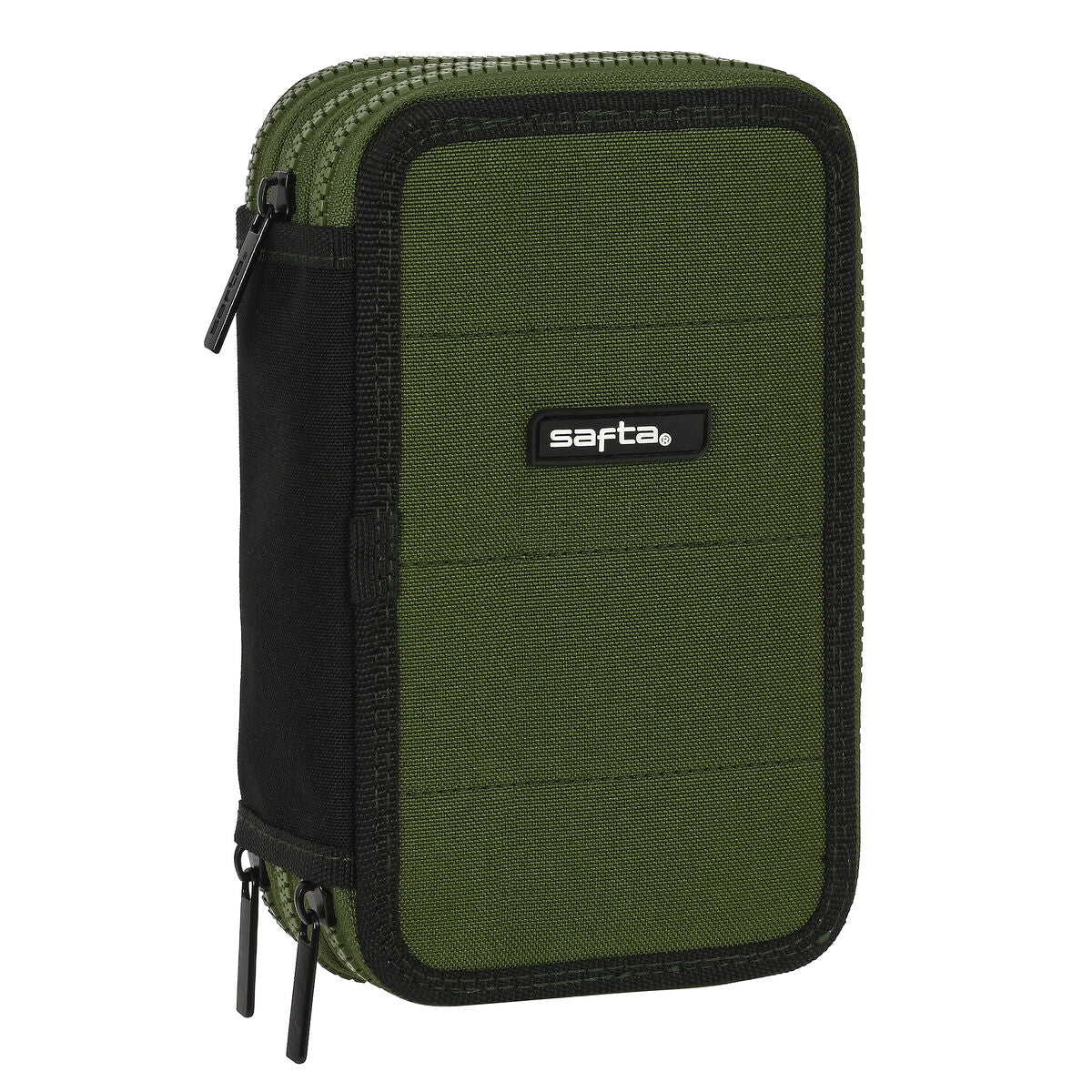 Driedubbele Pennenzak Safta Dark Forest 12,5 x 19,5 x 5,5 cm-Topper Trend