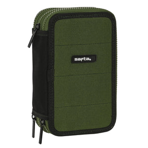 Driedubbele Pennenzak Safta Dark Forest 12,5 x 19,5 x 5,5 cm-Topper Trend