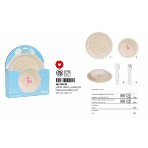 Kinderen servies set Safta Forest Beige 4 Onderdelen-Topper Trend