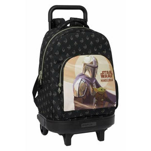 Schoolrugzak met Wielen The Mandalorian This is the way Zwart 33 x 45 x 22 cm-Topper Trend