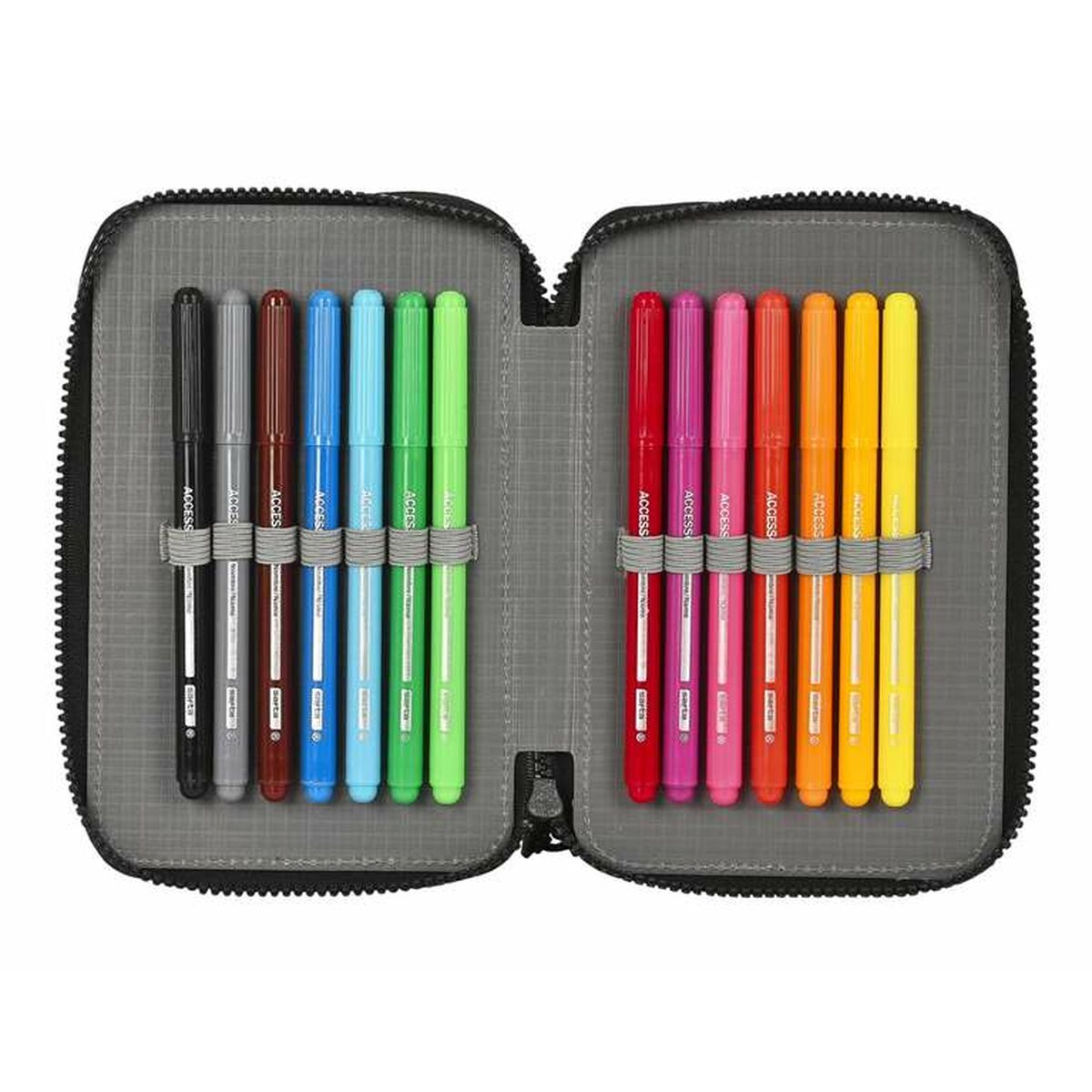 Dubbele etui Paul Frank Campers Zwart 12,5 x 19,5 x 4 cm-Topper Trend