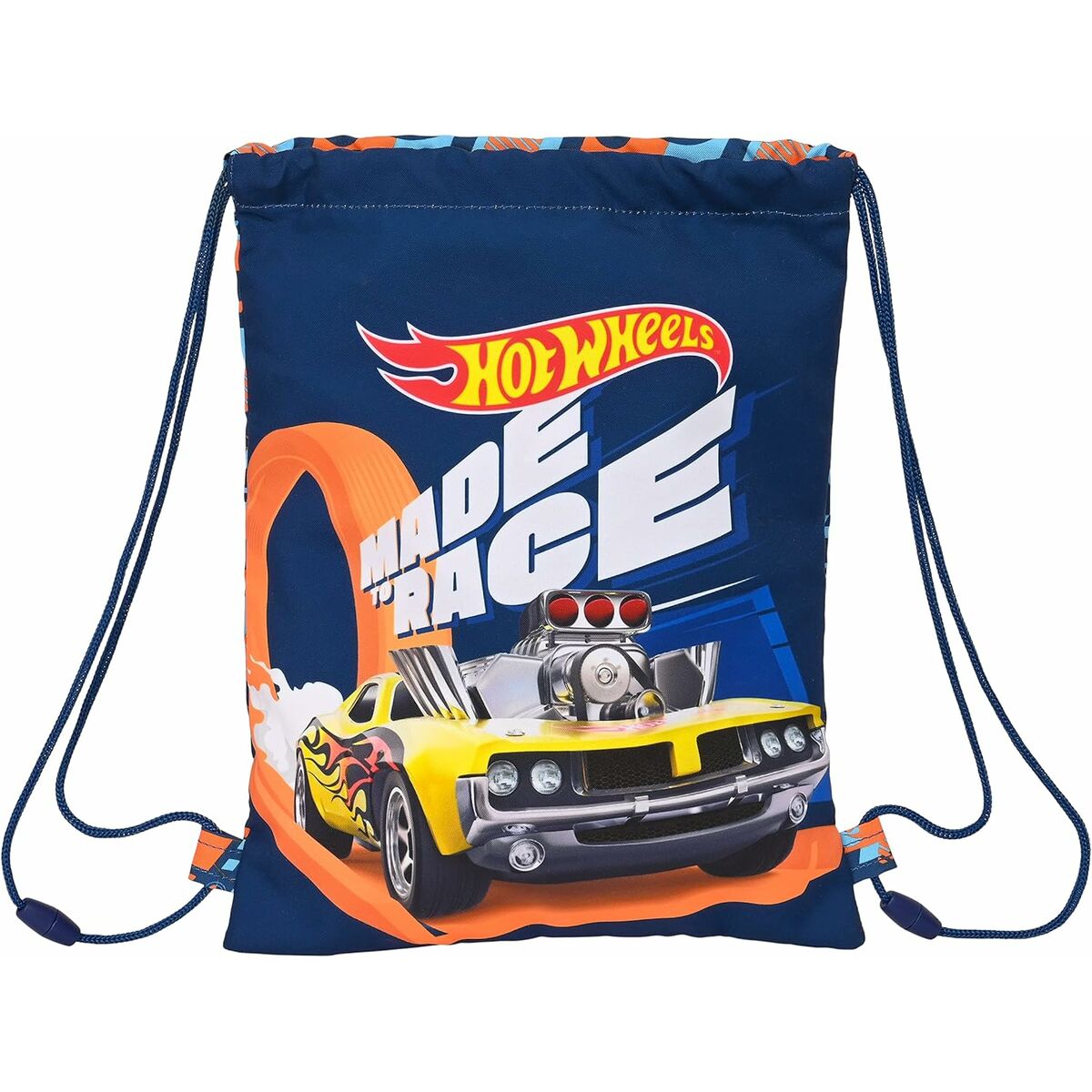 Rugtas met Koordjes Hot Wheels Speed club Oranje Marineblauw 26 x 34 x 1 cm-Topper Trend