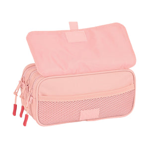 Pennenetui met 3 vakken Munich Licht Roze 21,5 x 10 x 8 cm-Topper Trend