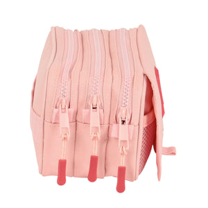 Pennenetui met 3 vakken Munich Licht Roze 21,5 x 10 x 8 cm-Topper Trend