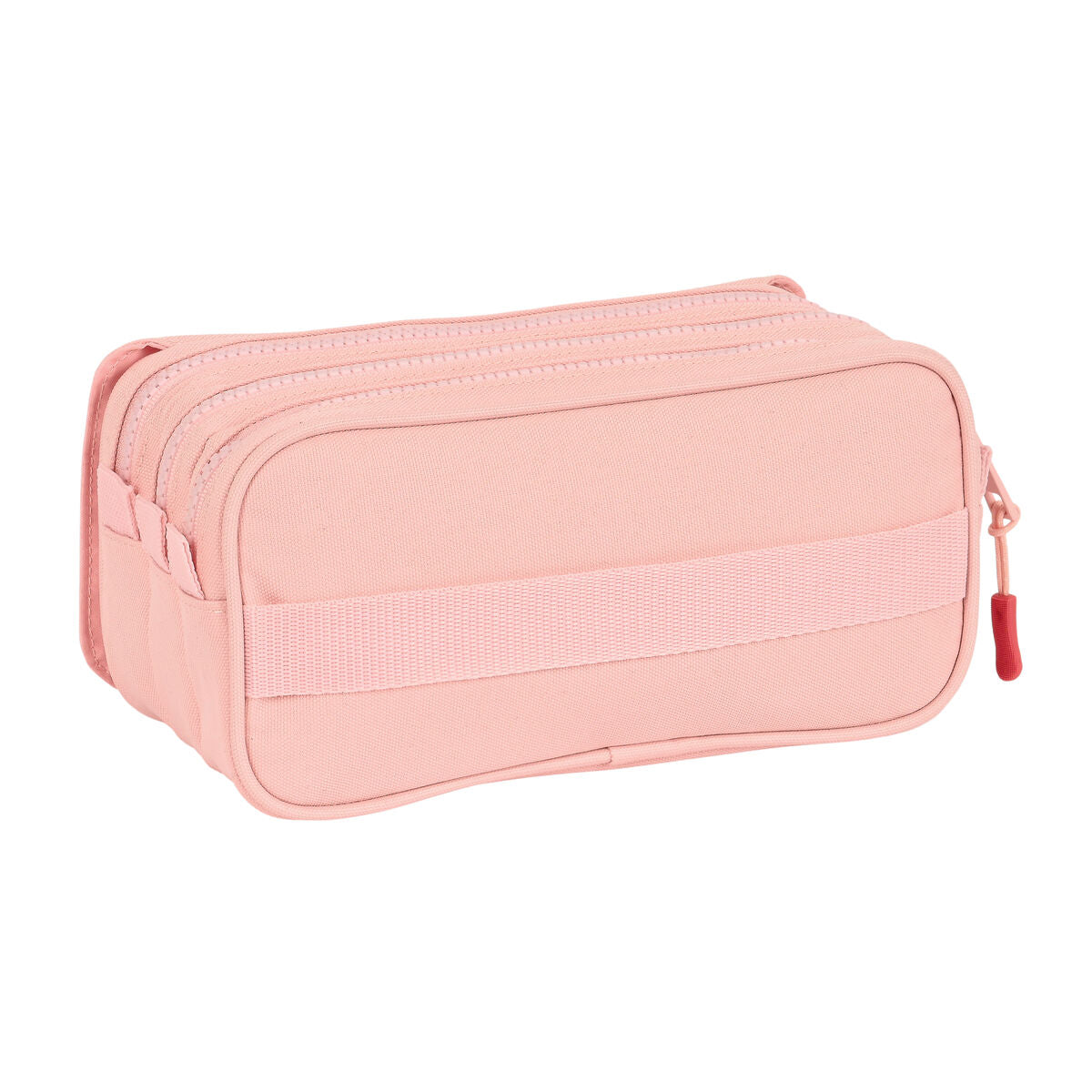 Pennenetui met 3 vakken Munich Licht Roze 21,5 x 10 x 8 cm-Topper Trend