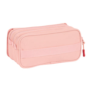 Pennenetui met 3 vakken Munich Licht Roze 21,5 x 10 x 8 cm-Topper Trend