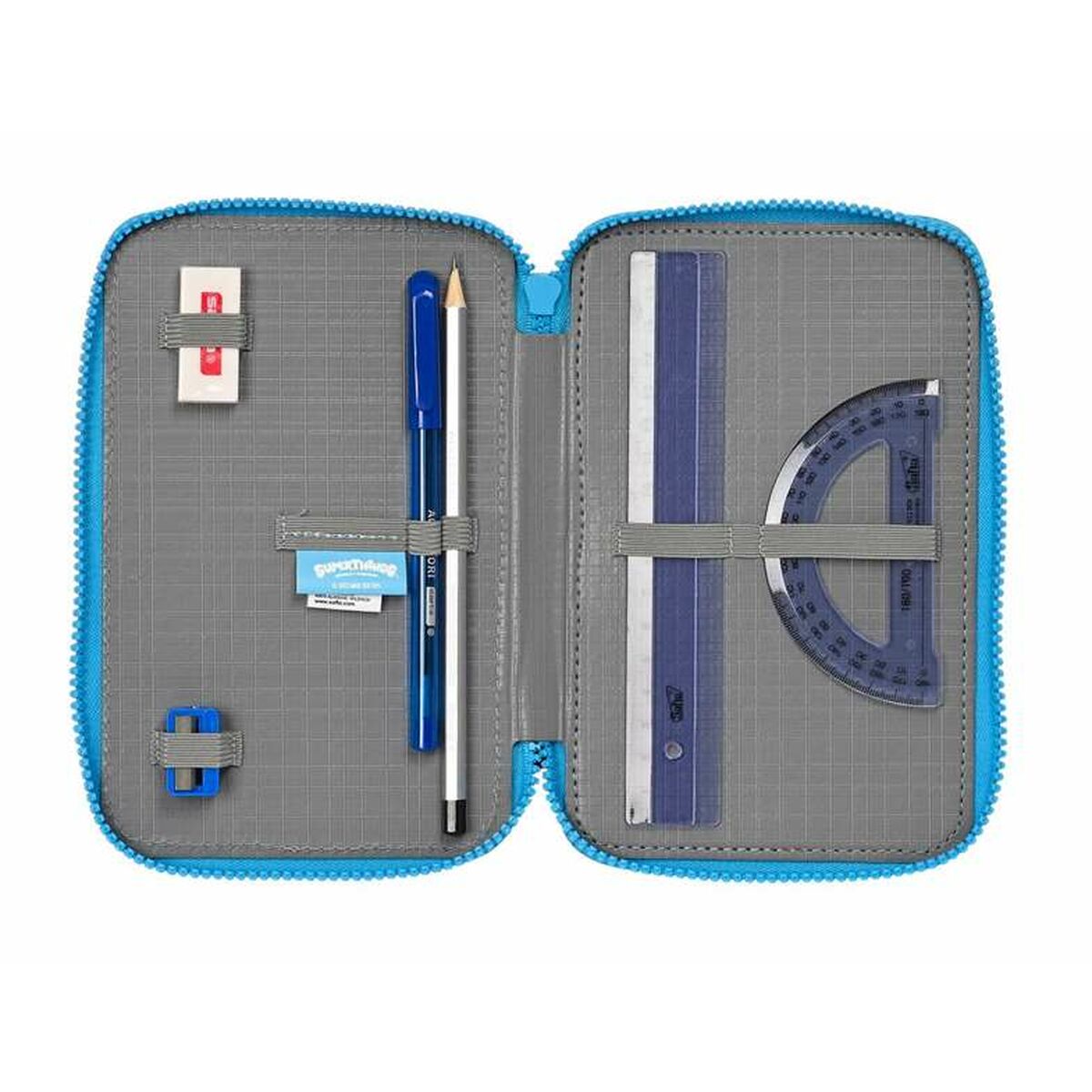 Driedubbele Pennenzak SuperThings Rescue Force Blauw 12,5 x 19,5 x 5,5 cm-Topper Trend
