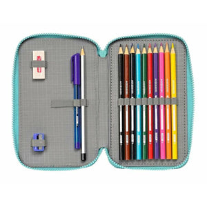 Dubbele etui Baby Shark Surfing 12,5 x 19,5 x 4 cm-Topper Trend