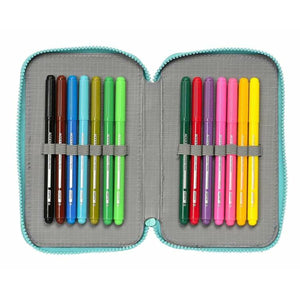 Dubbele etui Baby Shark Surfing 12,5 x 19,5 x 4 cm-Topper Trend